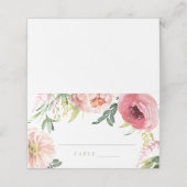 Blush Floral Peony bruiloft uitnodiging escort Kaa (Buitenkant ongevouwen)