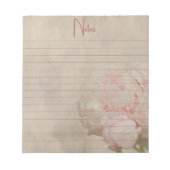 Blush Floral Peony Notitieblok (Voorkant)