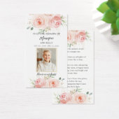 Blush Floral Photo Funeral Signet (Bureau)