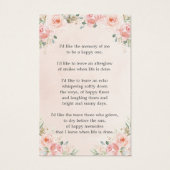 Blush Floral Photo Funeral Signet (Dos)