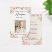 Blush Floral Photo Funeral Signet (Bureau)