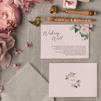 Blush Floral Pink Weddenschap goed