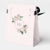 Blush Floral Pink Weddenschap Hartelijk dank Bedankdoosjes (Achterkant)