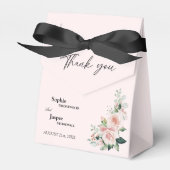 Blush Floral Pink Weddenschap Hartelijk dank Bedankdoosjes (Voorkant Zijde)