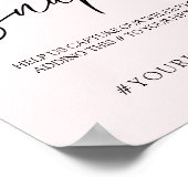 Blush Floral Pink Wedding Oh Snap Poster (Hoek)