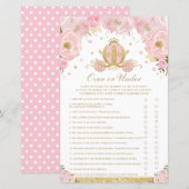 Blush Floral Princess Baby over of onder game (Voorkant / Achterkant)