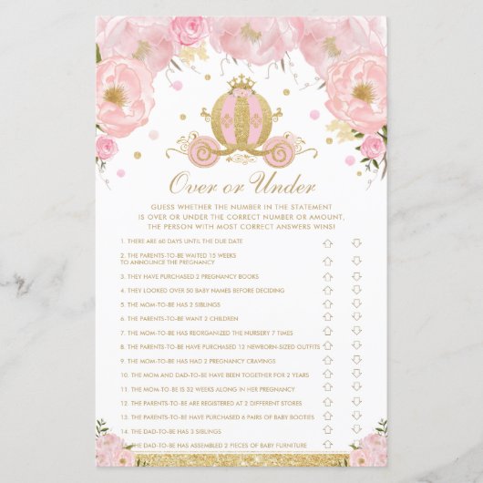 Blush Floral Princess Baby over of onder game (Voorkant)