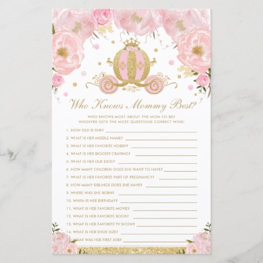 Blush Floral prinses die mama het beste spel kent (Voorkant)