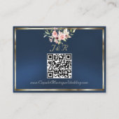 Blush Floral, QR Code - Blue Informatiekaartje (Achterkant)