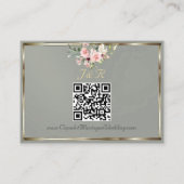 Blush Floral, QR Code - Sage Informatiekaartje (Achterkant)