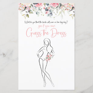 Blush Floral Raad de jurk spelkaart