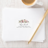 Blush Floral retour adreslabel Etiket (Insitu)