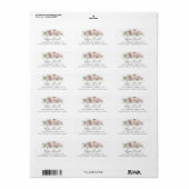 Blush Floral retour adreslabel Etiket (Full Sheet)