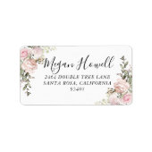 Blush Floral retour adreslabel Etiket (Voorkant)