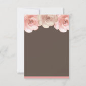 Blush Floral Roos Simple Save the Date (Achterkant)