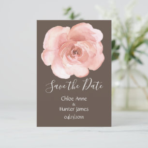 Blush Floral Roos Simple Save the Date
