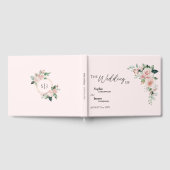 Blush Floral rose Mariage livre d'hôtes (Complet)