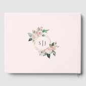 Blush Floral rose Mariage livre d'hôtes (Verso)