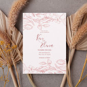 Blush Floral Save the Date Invitation