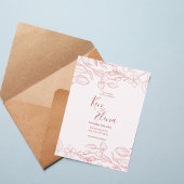 Blush Floral Save the Date Invitation