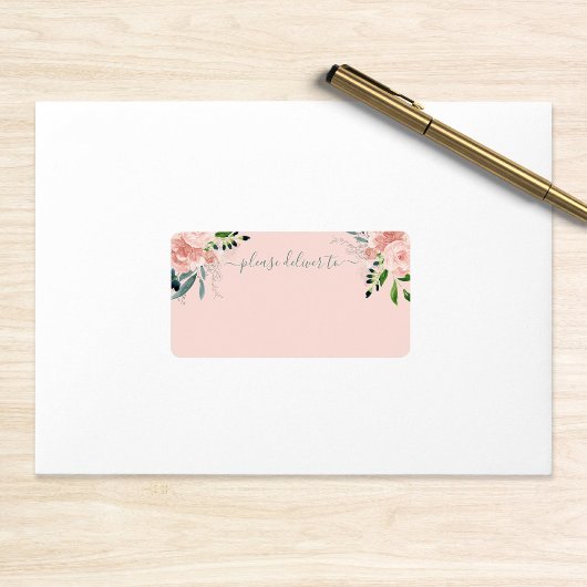 Blush Floral S'Il Vous Plaît Livrer Au Étiquette M