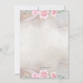 Blush Floral Tea Party Moederdag Brunch Kaart (Achterkant)