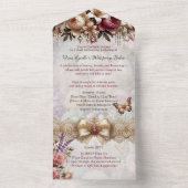 Blush Floral Victorian Salon Open House Invitation (À l'intérieur)