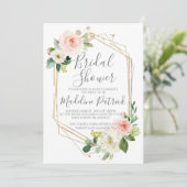 Blush Floral Vrijgezellenfeest Kaart (Staand voorkant)