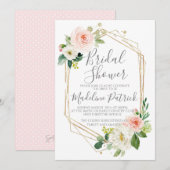 Blush Floral Vrijgezellenfeest Kaart (Voorkant / Achterkant)