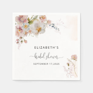 Blush Floral Vrijgezellenfeest Napkins Servet