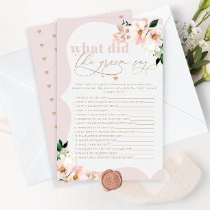 Blush floral Wat zei de bruidegom zeggen bruidsspe