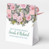 Blush Floral Wedding Bedankdoosjes (Achterkant)
