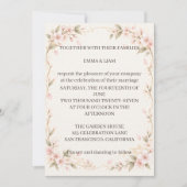 Blush Floral Wedding Invitation (Devant)
