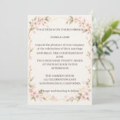 Blush Floral Wedding Invitation (Debout devant)