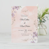 Blush Floral Wedding Invitation – Elegant Template (Debout devant)