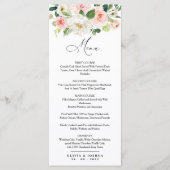 Blush Floral Wedding Menu (Voorkant)