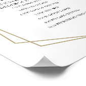 Blush Floral Wedding Order of Event Sign Poster (Hoek)