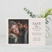 Blush Floral Wedding Save the Date Photo (Debout devant)