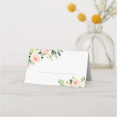 Blush Floral Wedloop Table Place Cards (Achterkant)