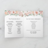 Blush Floral White Mariage Plier Programme (Intérieur)