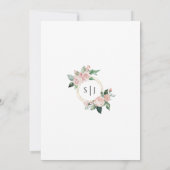 Blush Floral White We wedden Kaart (Achterkant)