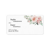 Blush Floral White Weddenschap Label (Voorkant)