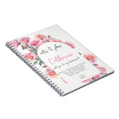 Blush floral will you be my bridesmaid notebook notitieboek (Rechterzijde)