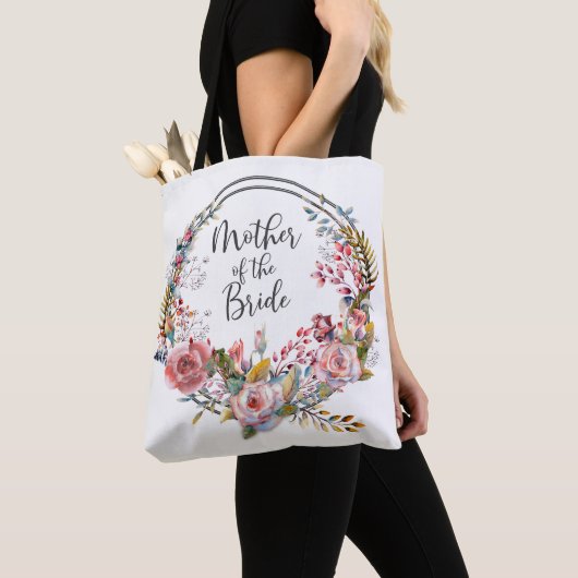 Blush Floral Wreath Mère du Sac fourre-tout de mar (De près)