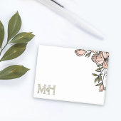 Blush Florals Distress Olive Initialen Post-it® Notes