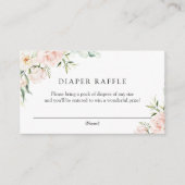 Blush Florals en Greenery Diaper Raffle Informatiekaartje (Voorkant)