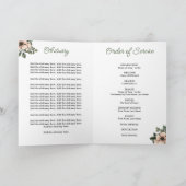 Blush Florals Fotoherfst van Life Funeral Programma (Binnen)