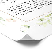 Blush Florals Late Night Diapers Sign Poster (Hoek)