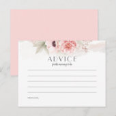 Blush Flowers Baby shower Advies Kaarten (Voorkant / Achterkant)