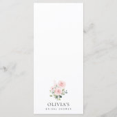Blush Flowers, Pink Flowers, Bridal Shower Menu (Dos)